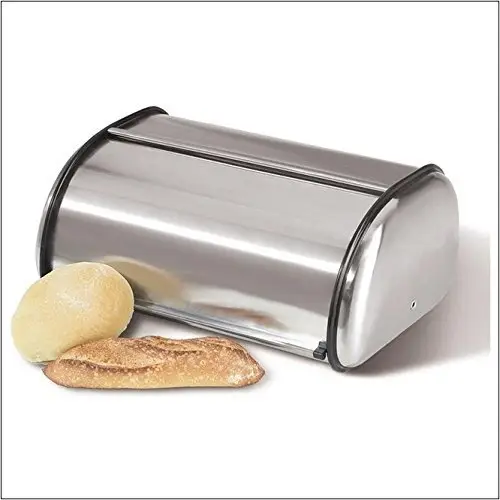 Home-it Stainless Steel Bread Box for kitchen, bread bin, bread storage Bread holder 16.5x10x8