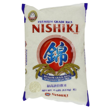 补货了！Nishiki 高级特选米，中粒，15磅