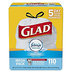 Glad OdorShield 13加仑垃圾袋
