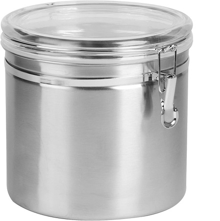 史低价！Anchor Hocking 不锈钢圆形食物存储罐，容积165 oz，两个
