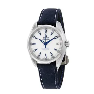 OMEGA Seamaster Aqua Terra Automatic White Dial Blue Nylon Men's Watch
