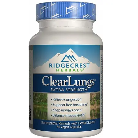 RidgeCrest Herbals草本清肺胶囊，加强版，60粒