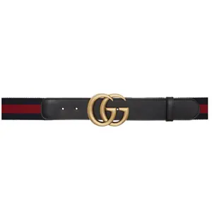 Gucci  Black & Navy GG Belt