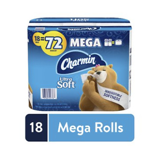 Charmin Ultra Soft Toilet Paper, 18 Mega Rolls, 4752 Sheets