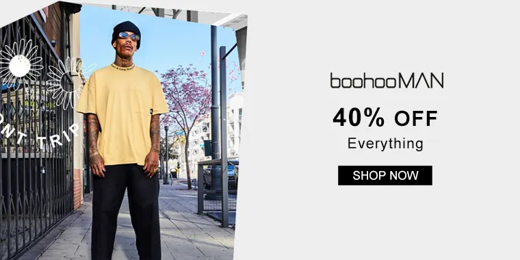 boohooMAN: 40% OFF Everything (Excludes Sale & Select Lines)