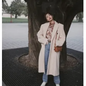 EENK Faux Fur Oversized Coat_Beige