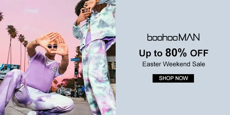 boohooMAN: Up to 80% OFF Easter Weekend Sale