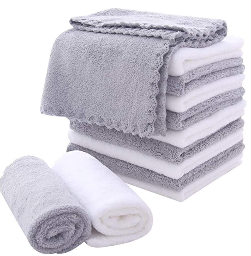 MoonQueen 超软珊瑚绒纤维快干洗脸小毛巾