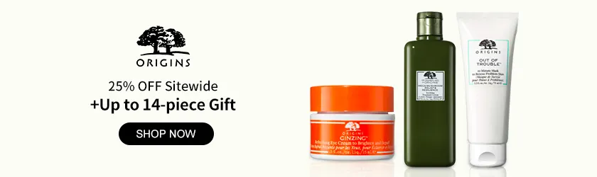 Origins: 25% OFF+Up to 14-piece Gift