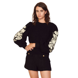 Sweater with embroidery on the sleeves