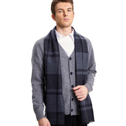 Classic Checked Wool-Cotton Blend Scarf