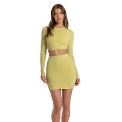 Shimmer Rib Mini Skirt - Lemon
Rated 0.0 out of 5Click to go to reviews