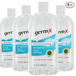 Germ-X Hand Sanitizer, Original, 32 Fl. Oz (Pack of 4)