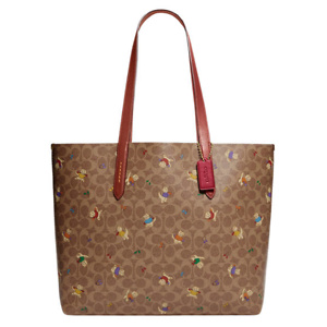 COACH Highline Tote in Signature Canvas with Kittens Print