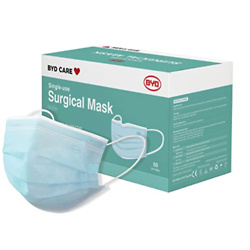 BYD CARE Single Use Disposable 3-Ply Mask
