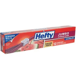 Hefty 超大2.5加仑装拉链式保鲜袋 12个 