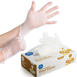 Med PRIDE Medical Vinyl Examination Gloves (Medium, 100-Count) 