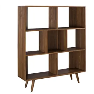 Modway Transmit Mid-Century Offset Cube Wood Bookcase
