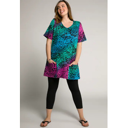 Ombre Butterfly Print Pocket Knit Tunic
