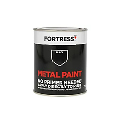 Fortress Black Satin Metal paint, 0.75L