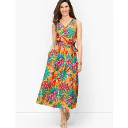Smocked Belted Fit & Flare Dress