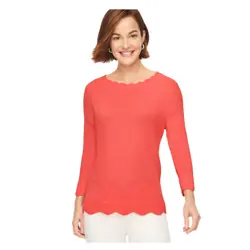 SCALLOP DETAIL SWEATER