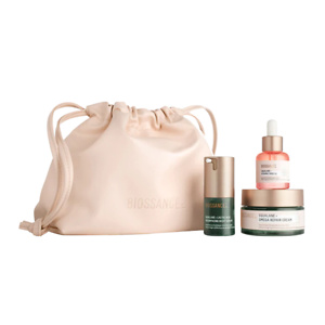 Biossance: 47% OFF on 3-Step Routine + Vegan Leather Pouchget