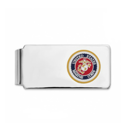 Money Clip
U.S. Marine Corp with Gold Border
Sterling Silver 925/Rhodium-plated