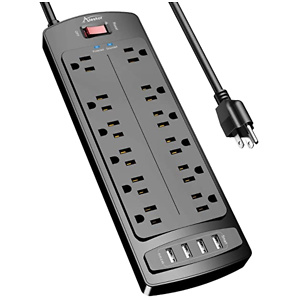 Alestor: 18% OFF on Power Strip, Surge Protector with 12 Outlets