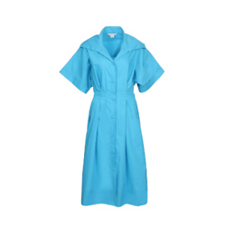 Fold Pleated Waist Shirt Dress