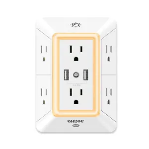 Amazon：多孔插座带USB端口+夜灯限时6.5折