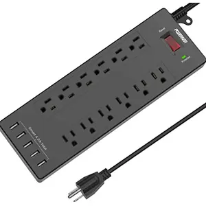 POWERIVER 12插座电源板带5个USB