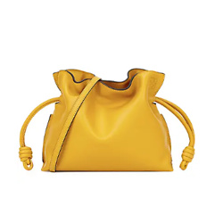LOEWE
Flamenco mini yellow leather clutch