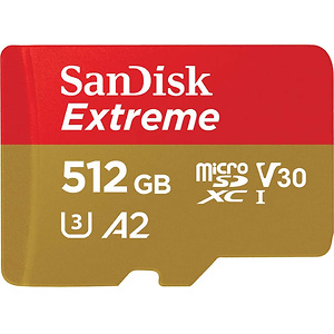 SanDisk 512GB Extreme U3 A2 V30 microSDXC