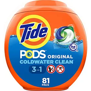 Tide PODS Laundry Detergent Soap PODS, 81 Count