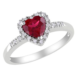 Ruby Heart Ring 1.10 Carat