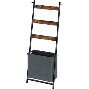 Rolanstar Blanket Ladder Shelf with Storage Basket