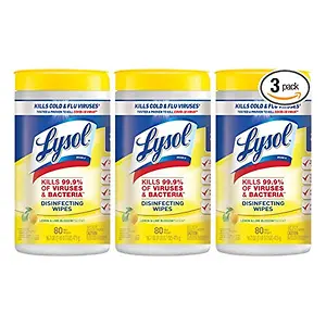 Lysol Disinfectant Wipes 80 Count Pack of 3