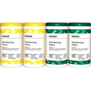 Solimo Disinfecting Wipes 75 Count (Pack of 4)