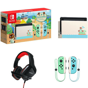 Nintendo Switch Console 32GB Animal Crossing Edition + Nyko Gaming Headset