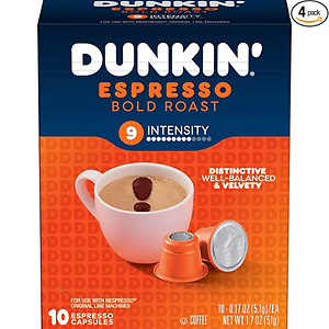 Dunkin’ Espresso Bold Roast Coffee, 40 Count