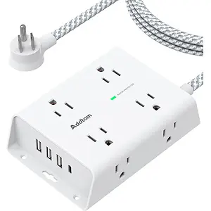 Surge Protector Power Strip - 8 Widely Outlets with 4 USB Ports