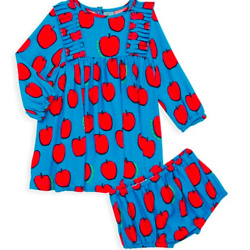 Baby Girl's Apple Dress & Bloomer 2-Piece Set