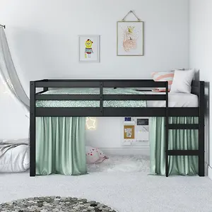 DHP Benson Junior Twin Loft Bed, Black