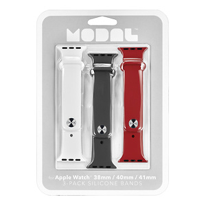 Modal Silicone Watch Bands for Apple Watch 38mm/40mm/41mm (3-Pack)