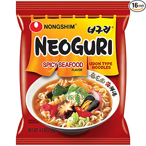 Nongshim Neoguri Spicy Seafood Noodle, 4.2 Ounce (16 packs)