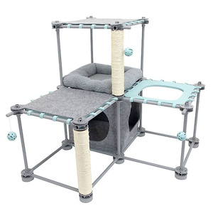 Kitty City Furniture Kit Cat Tower (Gray/Blue)