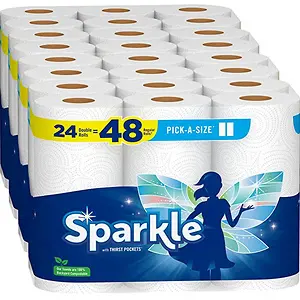 Sparkle Pick-A-Size Paper Towels, 24 Double Rolls