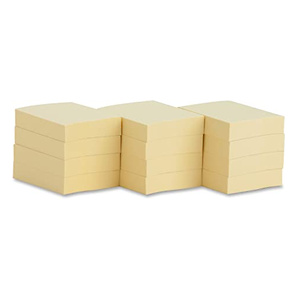 Business Source Yellow Repositionable Adhesive Notes