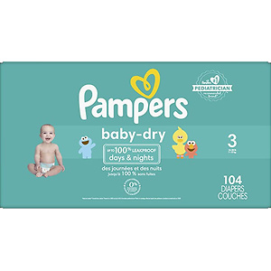 Pampers Baby Dry Disposable Baby Diapers, Super Pack